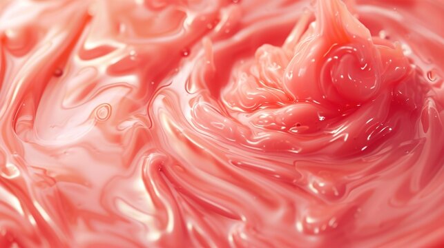 Watermelon smoothie swirls close-up for product photo. generative AI