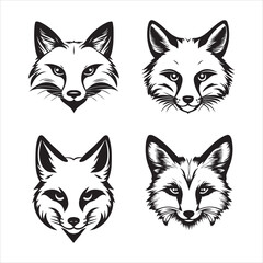 A fox's Icon vector design 