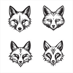 A fox's Icon vector design 