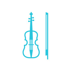 Violin. From blue icon set