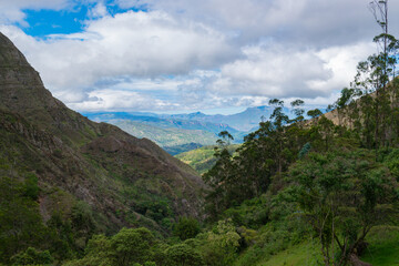 hiking in the mountains