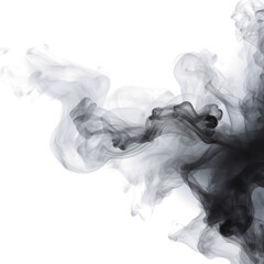 Abstract flying gray smoke cloud, a soft Smoke explode cloudy on transparent png.
