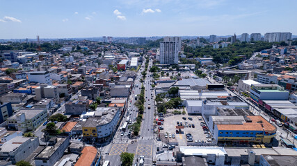 Aerial view of the city of Diadema, Sao Paulo, Brazil.