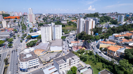 Naklejka premium Aerial view of the city of Diadema, Sao Paulo, Brazil.