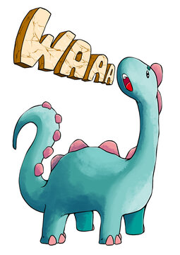 Illustration Dinosaurier Kinderbuch