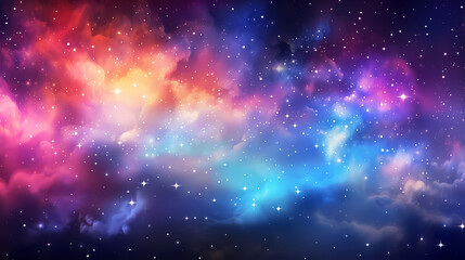 Sparkling starry night sky background