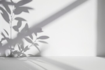 leaf shadows on empty background
