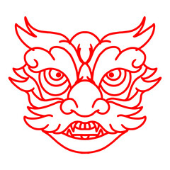 Chinese New Year Lion dance head