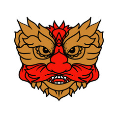 Chinese New Year Lion dance head