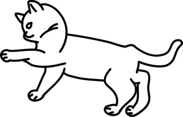 Organic Cat vector outline