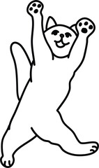 Organic Cat vector outline