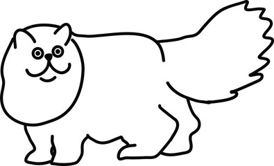 Organic Cat vector outline