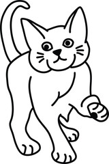 Organic Cat vector outline