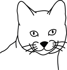 Organic Cat vector outline