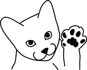 Organic Cat vector outline