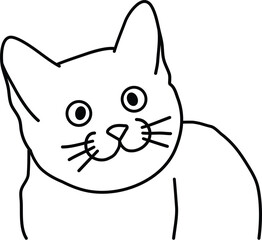 Organic Cat vector outline