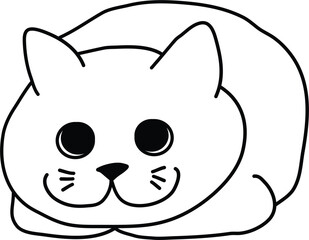 Organic Cat vector outline