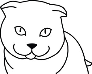 Organic Cat vector outline