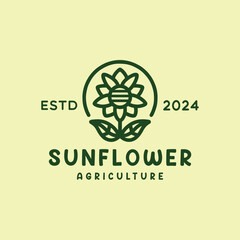 Flower Vector Graphic Design illustration Vintage style Emblem Symbol and Icon