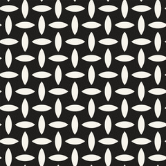 Vector seamless pattern. Repeating geometric elements. Stylish monochrome background design.