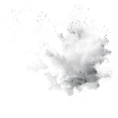 Abstract white smoke cloud, a soft white Smoke explode cloudy on transparent png.