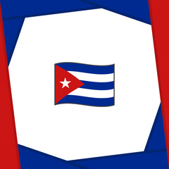Cuba Flag Abstract Background Design Template. Cuba Independence Day Banner Social Media Post. Cuba Banner