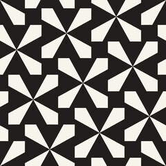 Vector seamless pattern. Repeating geometric elements. Stylish monochrome background design.