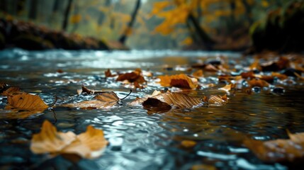 Fototapeta premium River in a forest
