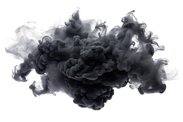 Abstract black and gray smoke g a soft cloudy on transparent png. - obrazy, fototapety, plakaty