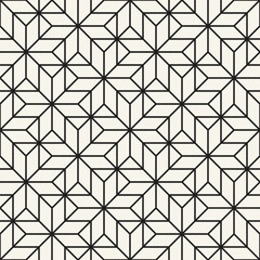 Vector seamless pattern. Repeating geometric elements. Stylish monochrome background design.
