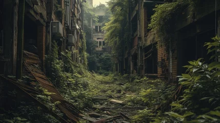 Fototapete Rund Abandoned city © Robin