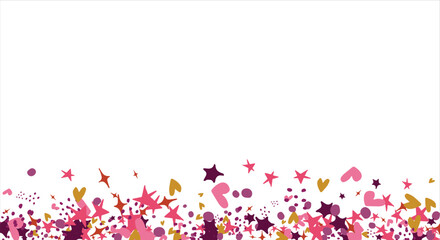 confetti, hearts, stars for promotions and events . party, diary, decorate, event. Vector illustration.