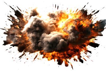 Explosion border dust explode cloudy on transparent png.
