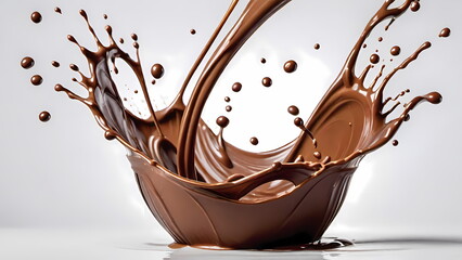 sweet milk chocolate splash isolated Stock Illustration