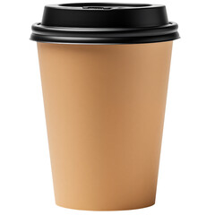 Cutout paper coffee cup. AI generated image.