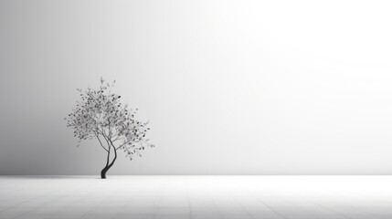 Tree on minimalistic background