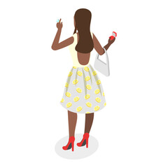 3D Isometric Flat Vector Illustration of Jewelry Shop, Precious Accessories. Item 4