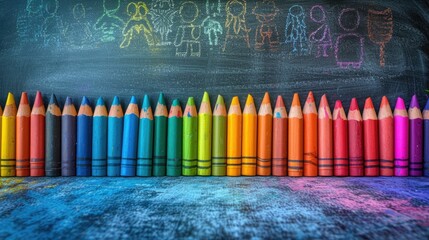 Chalkboard Dreamscapes: Crayon Colors Where Imagination Blooms
