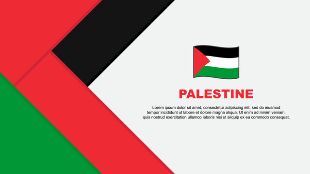 Palestine Flag Abstract Background Design Template. Palestine Independence Day Banner Cartoon Vector Illustration. Palestine Illustration
