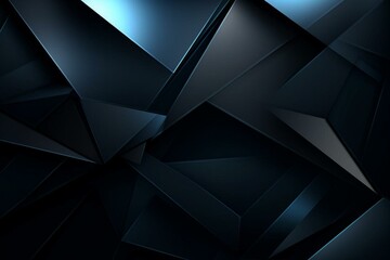 Abstract dark background with sleek geometric details. Generative AI