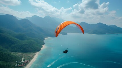 sports in a travel destination, paraglide