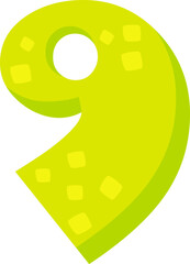 Fototapeta premium 9 Digit Number Funny Alphabet