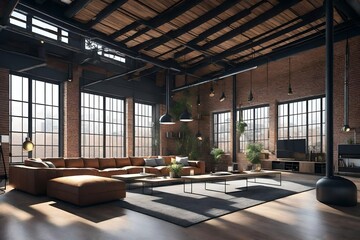 Obraz premium living room with floor
