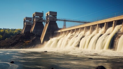 Observing the Hydroelectric Dam's Harmony with the River's Natural Flow