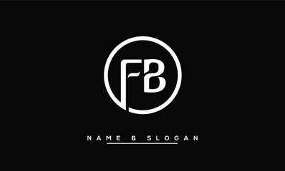 Obraz premium FB, BF, F, B Abstract Letters Logo Monogram