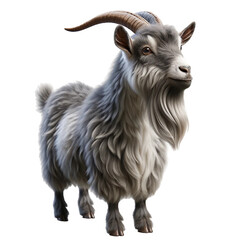 Goat with horns. Farm animal