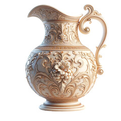 Ceramic jug. Vintage jug with patterns