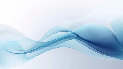 Gordijnen abstract light blue wave smooth background.  © Nenone