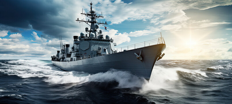 Military Ship at sea