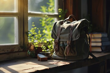 School bag and backpack.